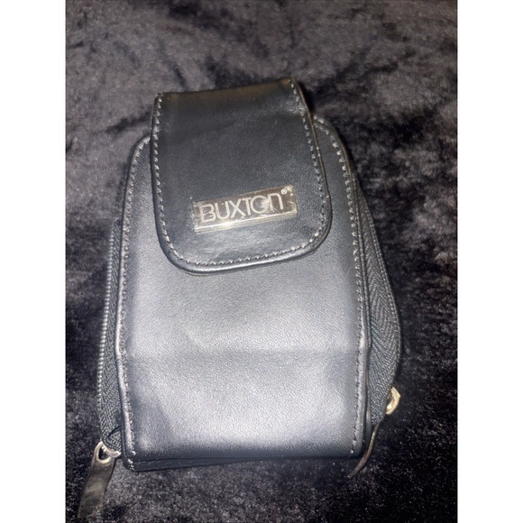 Buxton Handbags - Buxton Genuine Leather Clutch Wallet Black Cell Phone Women's 5" x 1.25" x 3.25"